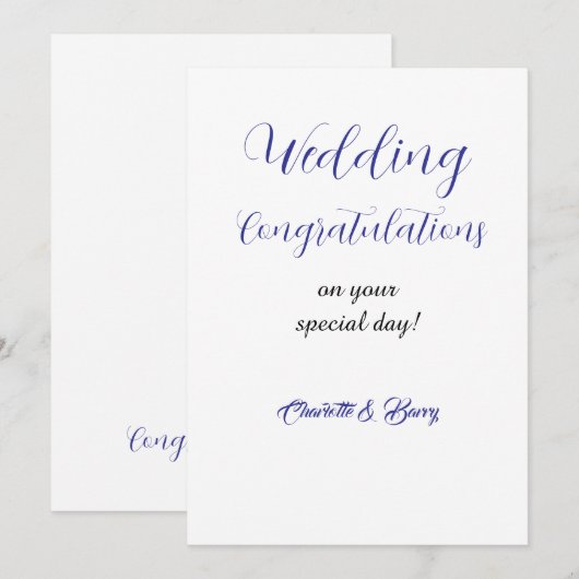 Gefeliciteerd met je huwelijk kaart (Voorkant / Achterkant)