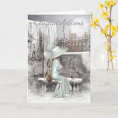 Gefeliciteerd met je huwelijk kaart (Gele Bloem)