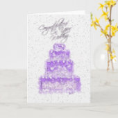 Gefeliciteerd met je huwelijk kaart (Gele Bloem)