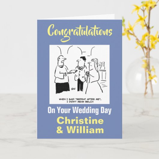 Gefeliciteerd met je huwelijk kaart (Gele Bloem)