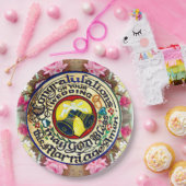 Gefeliciteerd met je huwelijk papieren bordje (Feest)