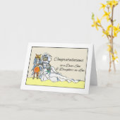Gefeliciteerd met je huwelijk, zoon, schoondochter kaart (Gele Bloem)
