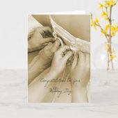 Gefeliciteerd met je huwelijksdag kaart (Gele Bloem)