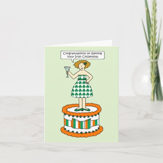 Gefeliciteerd met je Ierse nationaliteit Kaart (Voorkant)