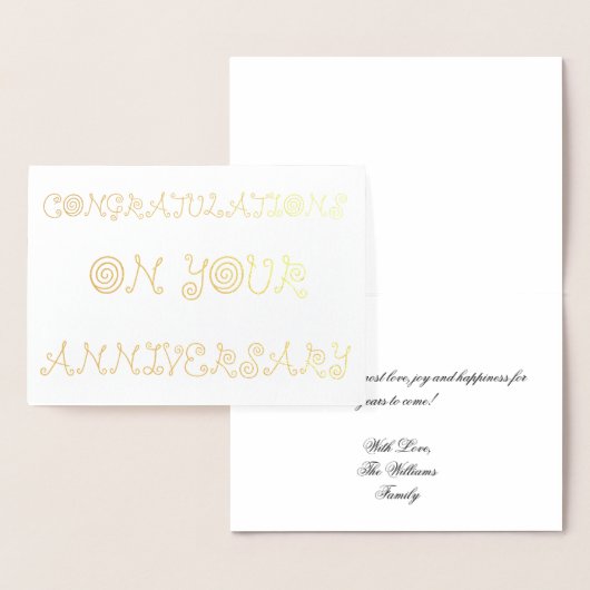 Gefeliciteerd met je Jubileum Folie Kaarten (Display)