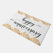 Gefeliciteerd met je Jubileum Wishes Gold Deurmat (Schuin)