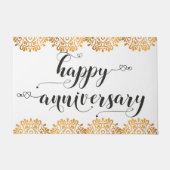 Gefeliciteerd met je Jubileum Wishes Gold Deurmat (Voorkant)