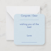 Gefeliciteerd met je Kaart voor speciale acties Notitiekaartje (Achterkant)