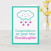 Gefeliciteerd met je kleindochter Kaart (Gele Bloem)