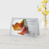 Gefeliciteerd met je kleindochter, trouwdag kaart (Gele Bloem)