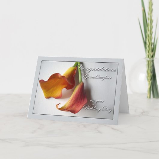 Gefeliciteerd met je kleindochter, trouwdag kaart (Voorkant)