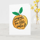 Gefeliciteerd met je kleine Baby shower-kaart Kaart (Gele Bloem)