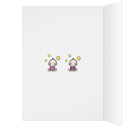 Gefeliciteerd met je kleinkinderen, tweelingmeisje (Binnen (Links))