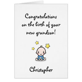 Gefeliciteerd met je kleinzoon, grootouders,