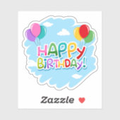 Gefeliciteerd met je kleur sticker (Vel)