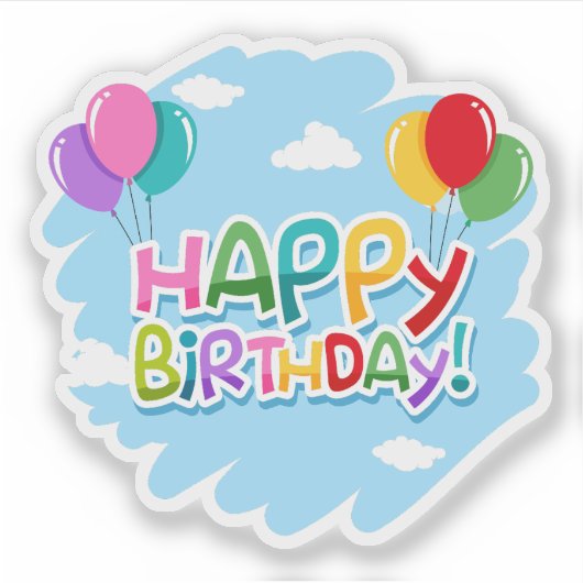 Gefeliciteerd met je kleur sticker (Voorkant)