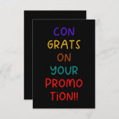 Gefeliciteerd met je kleurrijke promotiemateriaal (Voorkant / Achterkant)