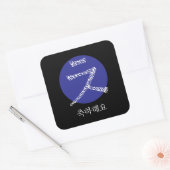 Gefeliciteerd met je Koreaanse Hangul Vierkante Sticker (Envelop)