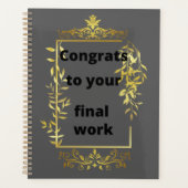 Gefeliciteerd met je laatste werk planner (Voorkant)