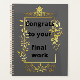Gefeliciteerd met je laatste werk planner
