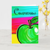 Gefeliciteerd met je lerarenpensioen, Green Apple Kaart (Gele Bloem)