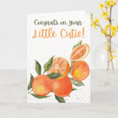 Gefeliciteerd met je lieve schatje | Babykaart Kaart (Gele Bloem)