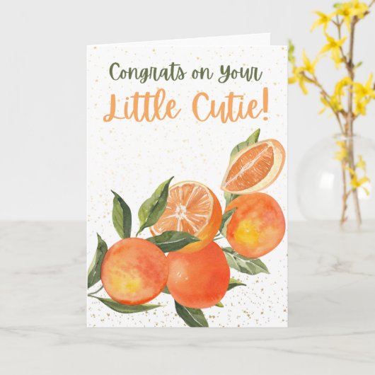 Gefeliciteerd met je lieve schatje | Babykaart Kaart (Gele Bloem)