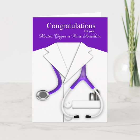 Gefeliciteerd met je master anesthesie kaart (Voorkant)