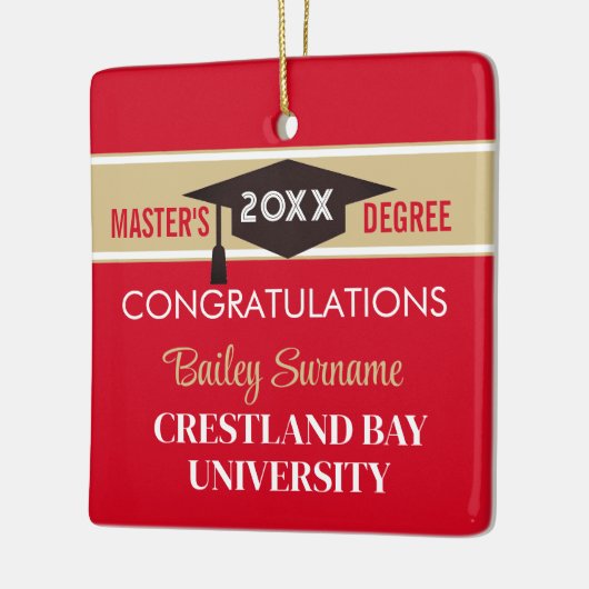 Gefeliciteerd met je master keramisch ornament (Links)