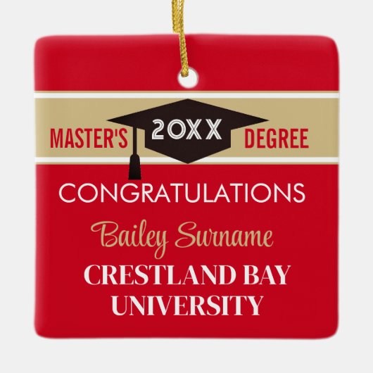 Gefeliciteerd met je master keramisch ornament (Voorkant)