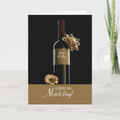 Gefeliciteerd met je Match Day Wine Bottle Bow Kaart (Voorkant)