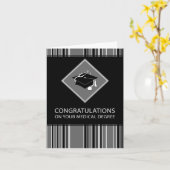 Gefeliciteerd met je medische diploma: gestreept kaart (Gele Bloem)