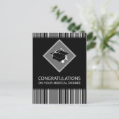 Gefeliciteerd met je medische opleiding sophistica briefkaart (Staand voorkant)