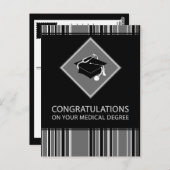 Gefeliciteerd met je medische opleiding sophistica briefkaart (Voorkant / Achterkant)