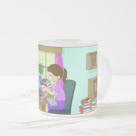 Gefeliciteerd met je meester, grappige boeken, Afs Matglas Koffiemok (Voorkant rechts)