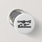Gefeliciteerd met je mijlpaal afstuderen ronde button 3,2 cm (Voorkant /achterkant)