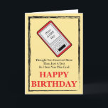 Gefeliciteerd met je mobiele telefoon kaart<br><div class="desc">Mobiele telefoon Happy Birthday Kaart Stuur een verjaardagsgroet aan familie of vrienden man of vrouw met deze leuke kaart. Voorzien van een Red Cell telefoon met een "Van mij naar jou" Tekstbericht op het scherm. Daaronder een humoristische boodschap dat in plaats van een sms te sturen de ontvanger het verdiende...</div>