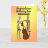 Gefeliciteerd met je muziekexamen kaart (Gele Bloem)