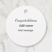 Gefeliciteerd met je naambericht eenvoudig afstude bedankjes labels (Achterkant)