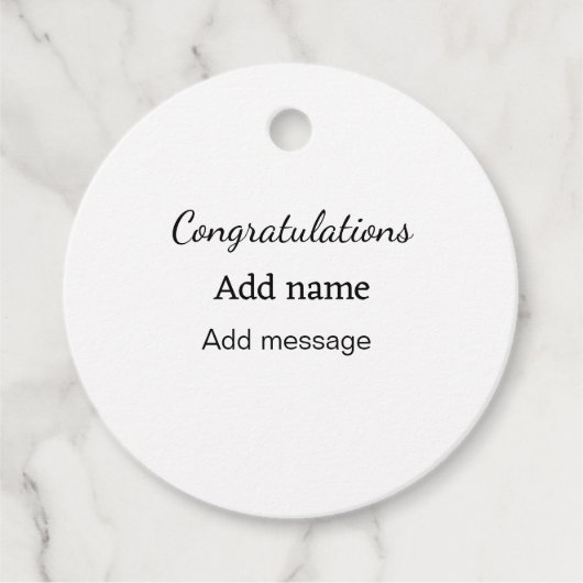 Gefeliciteerd met je naambericht eenvoudig afstude bedankjes labels (Voorkant)