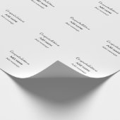 Gefeliciteerd met je naambericht eenvoudig afstude cadeaupapier (Hoek)