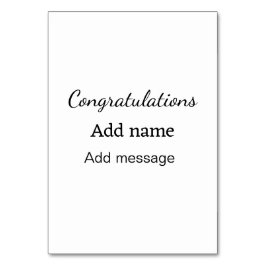 Gefeliciteerd met je naambericht eenvoudig afstude kaart