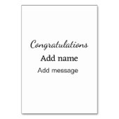 Gefeliciteerd met je naambericht eenvoudig afstude kaart (Achterkant)