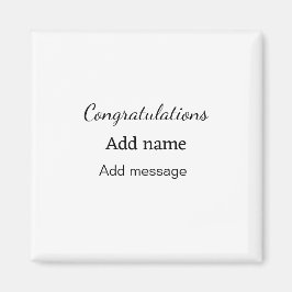 Gefeliciteerd met je naambericht eenvoudig afstude magneet