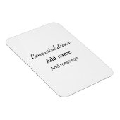 Gefeliciteerd met je naambericht eenvoudig afstude magneet (Rechterzijde)