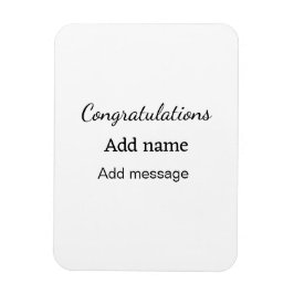 Gefeliciteerd met je naambericht eenvoudig afstude magneet