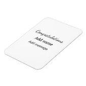 Gefeliciteerd met je naambericht eenvoudig afstude magneet (Linkerzijde)