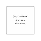 Gefeliciteerd met je naambericht eenvoudig afstude rubberstempel (Afrduk)