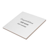 Gefeliciteerd met je naambericht eenvoudig afstude tegeltje (Zijkant)