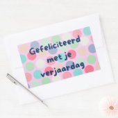 Gefeliciteerd met je, Nederlandse verjaardag Rechthoekige Sticker (Envelop)